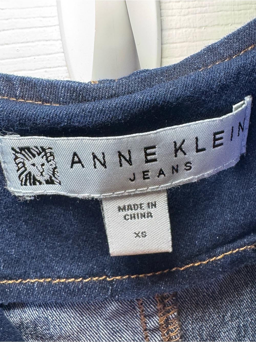 Anne Klein Navy Button-Front A-Line Midi Dress - Picture 4 of 10
